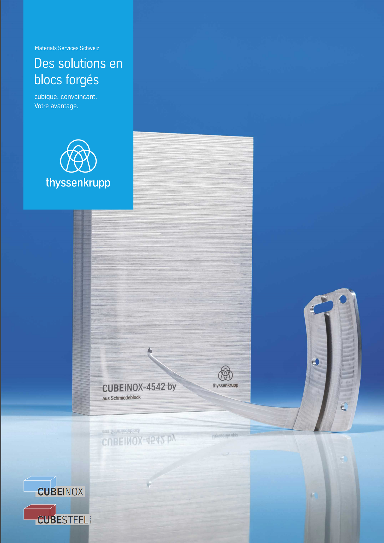 Blocs forgés en acier inoxydable et en acier de construction allié – cubique. convaincant. votre atout.