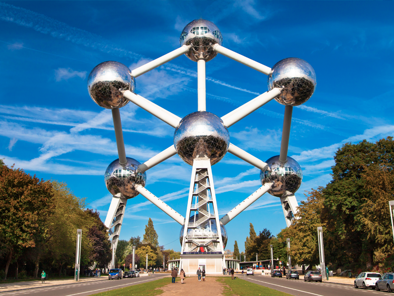 Acero inoxidable escultura Atomium Bélgica