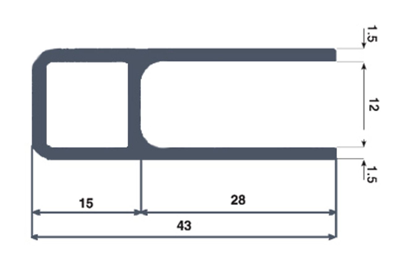 Aluminium A-Profil TS60