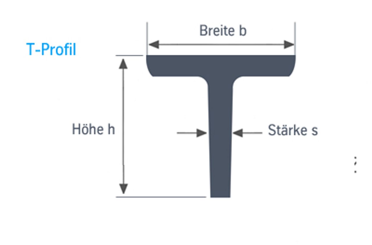 Stahl T-Profil