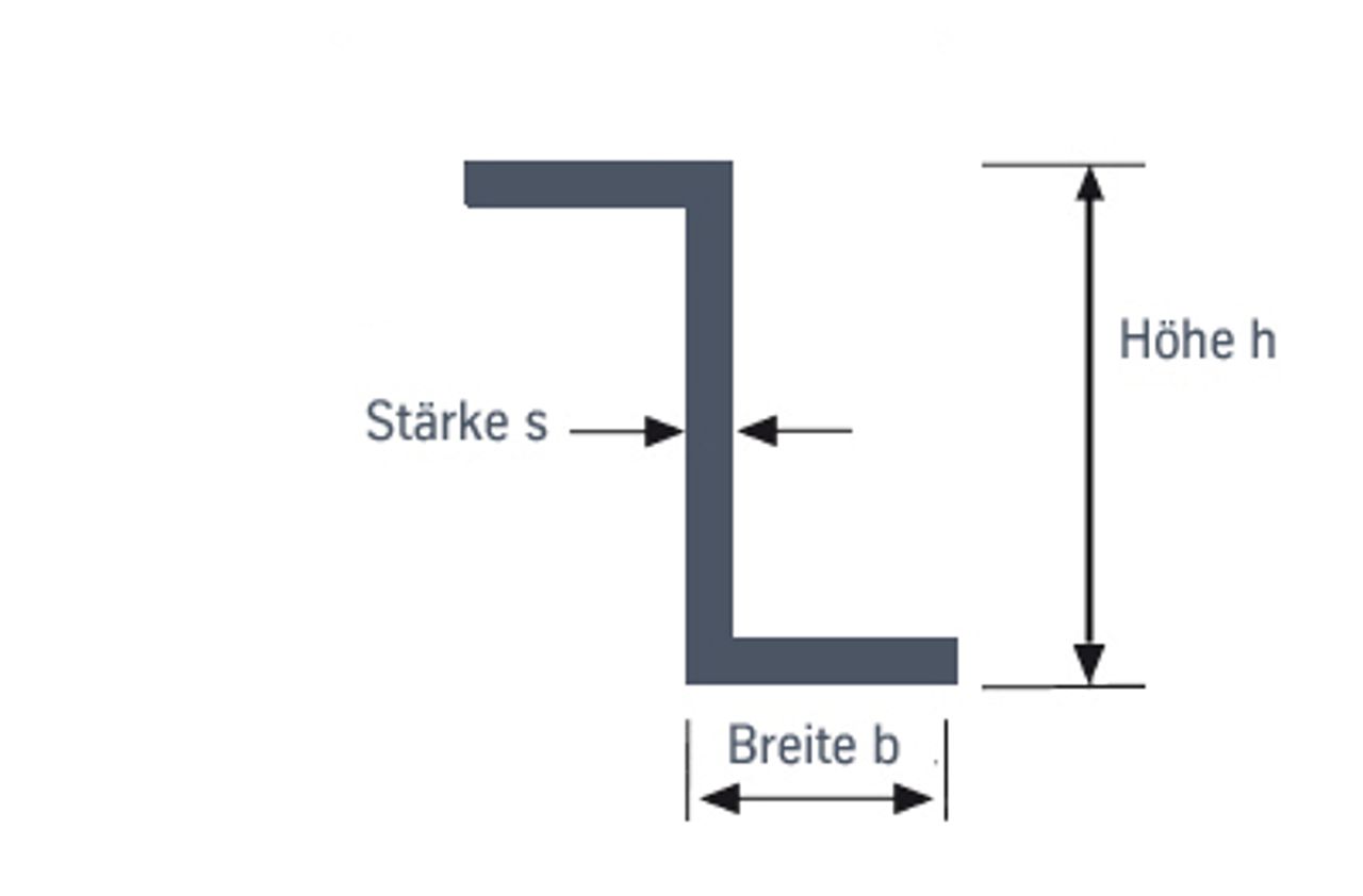 Aluminium Z-Profil Skizze