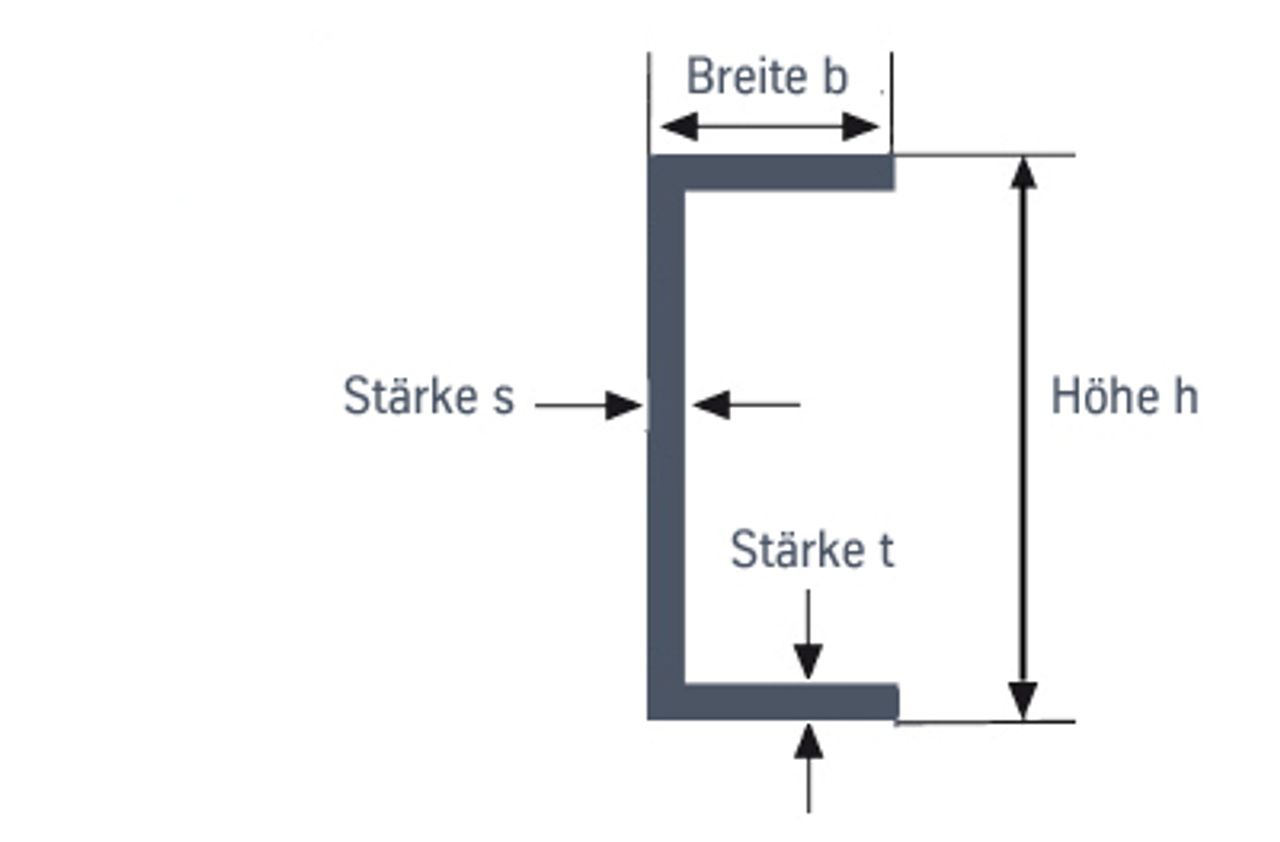 Edelstahl U-Profil