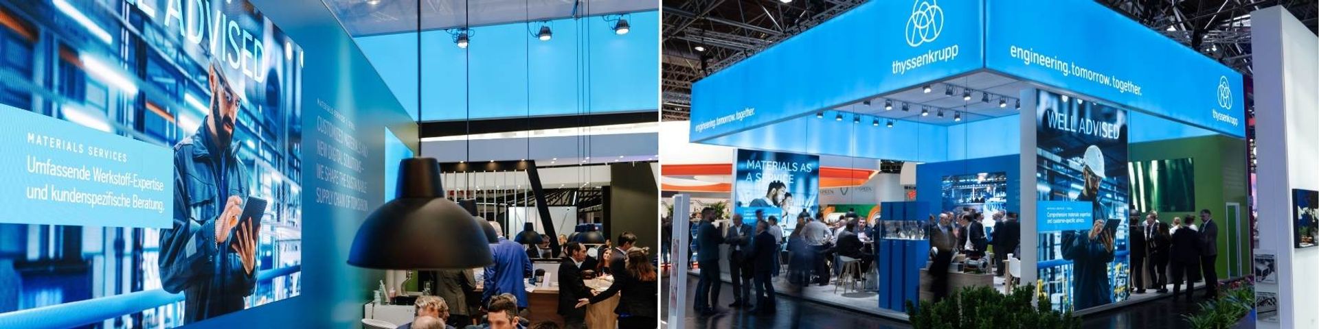 Tube Messestand von thyssenkrupp 