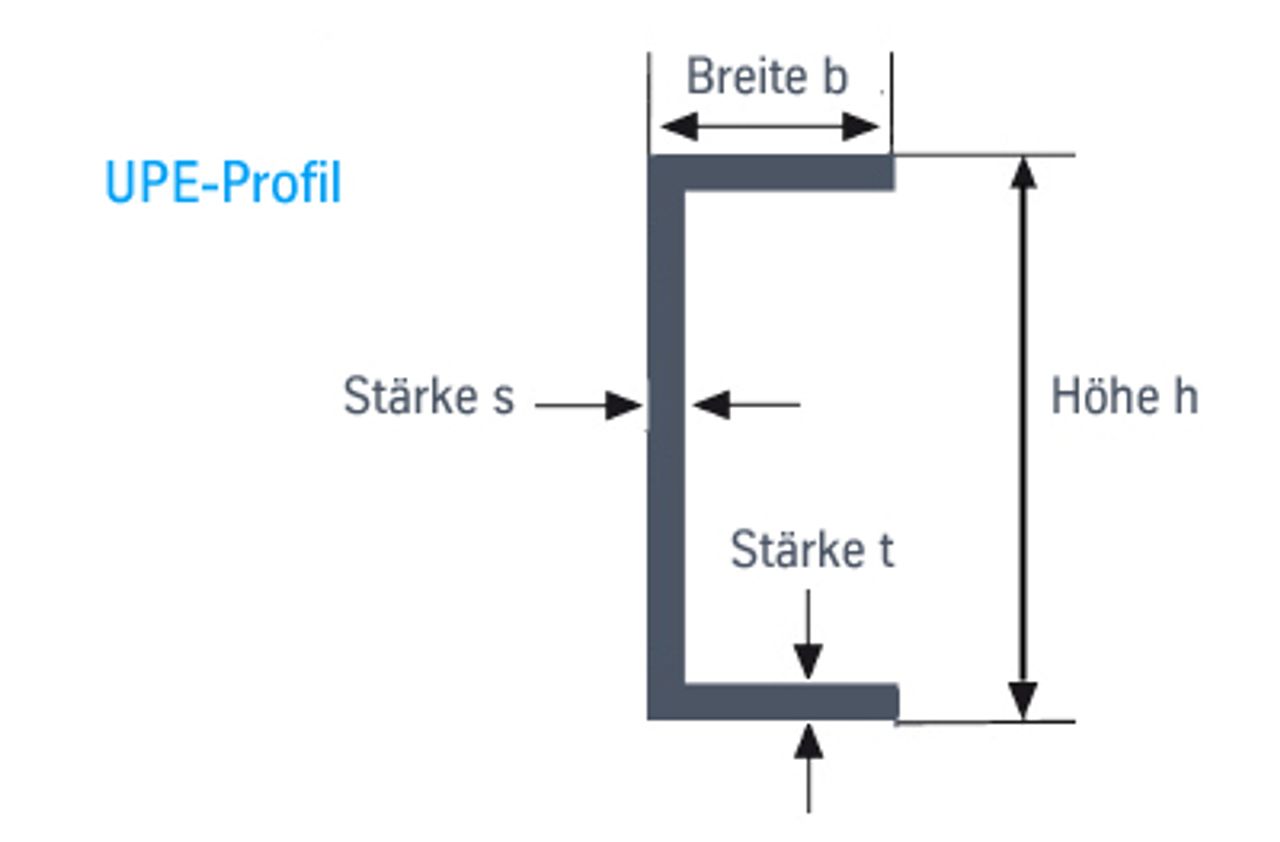 Stahl UPE-Profil
