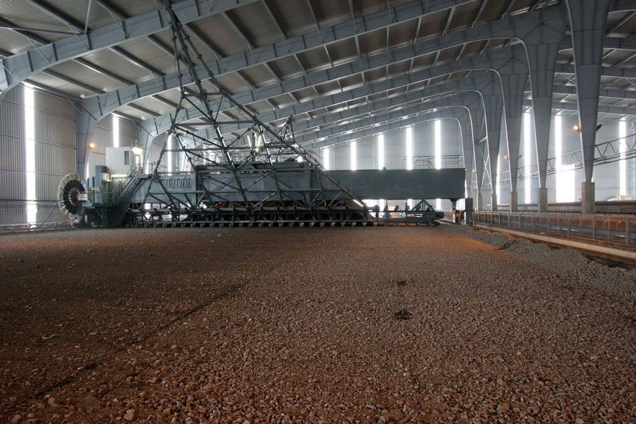 bridge reclaimer circular blending bed