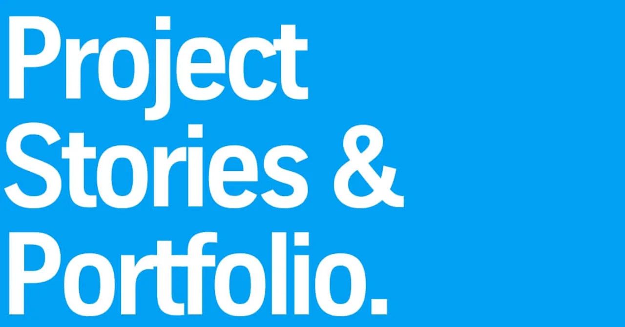 Visual zur Vorstellung der Kategorieseiten "Project Stories & Portfolio".