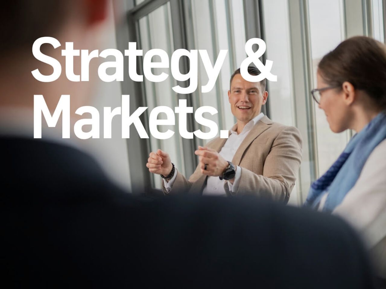 Visual zur Vorstellung der Kategorieseite "Strategy & Markets".