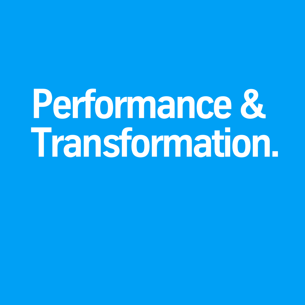 Visual zur Vorstellung der Kategorieseite "Performance & Transformation".