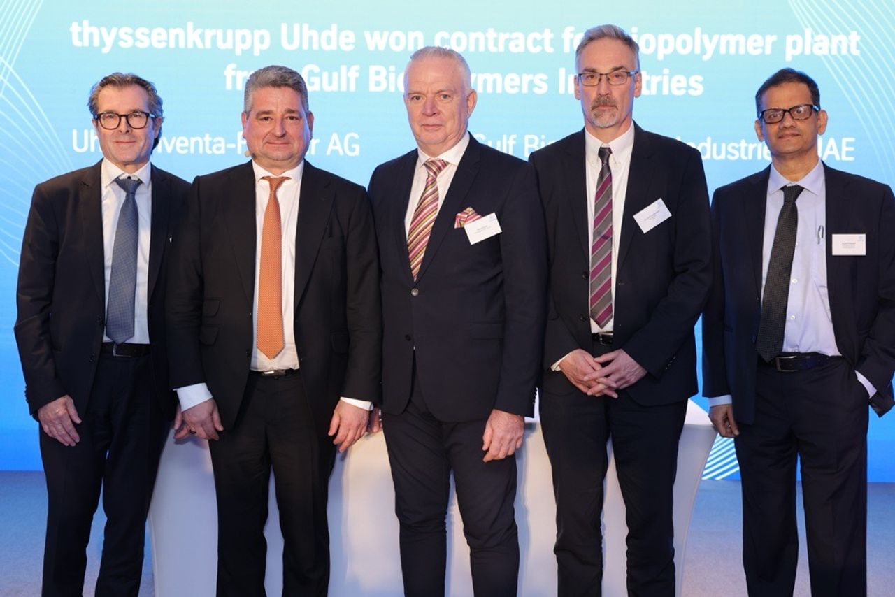 thyssenkrupp Uhde signing ceremony with Gulf Biopolymers Industries Ltd.