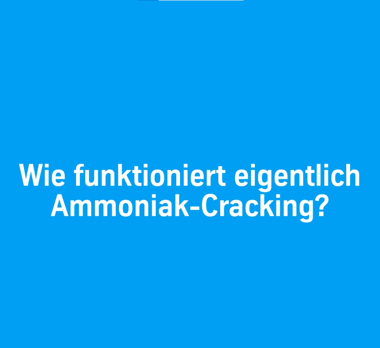 Ammoniak Cracking