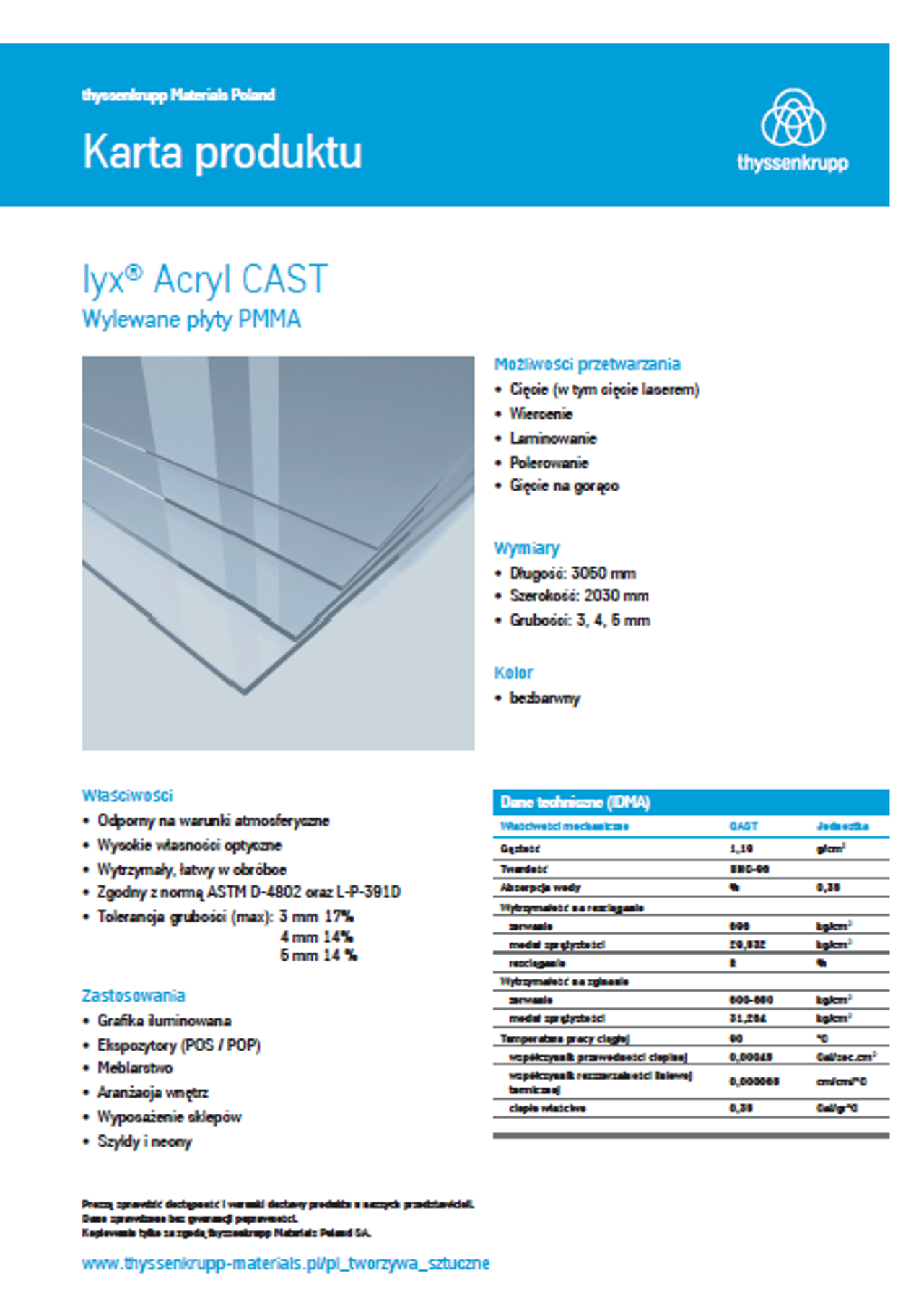 Lyx Cast karta produktu