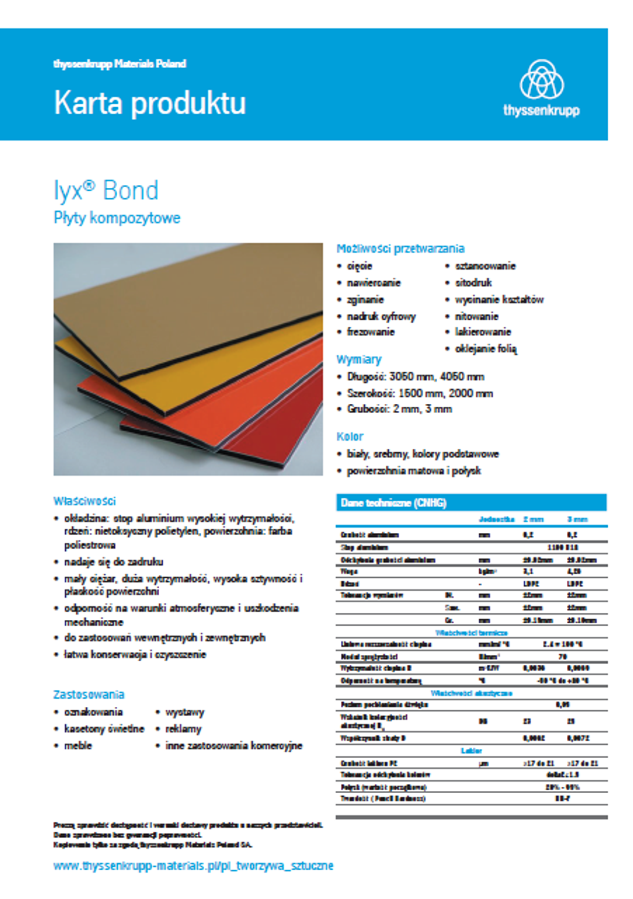 Lyx Bond karta produktu
