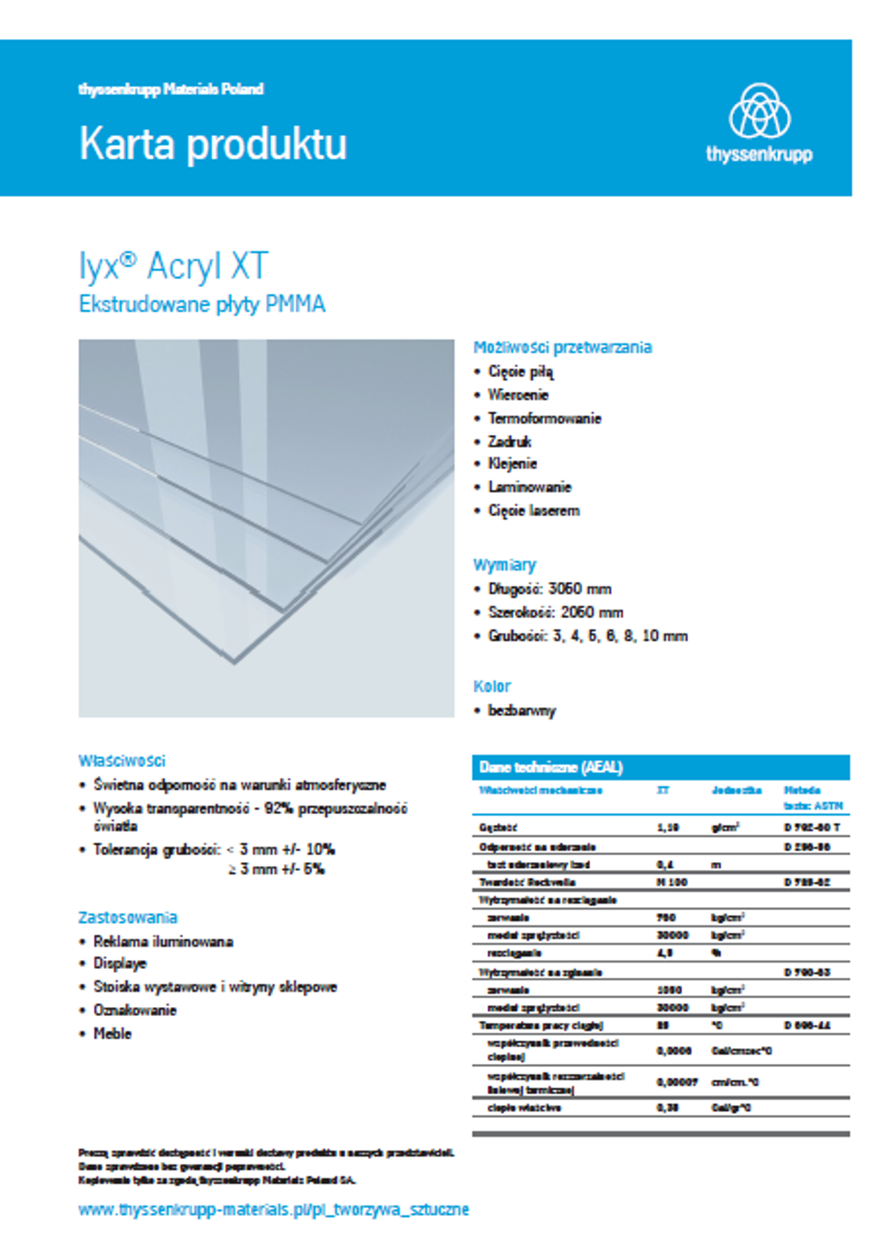 Lyx XT karta produktu
