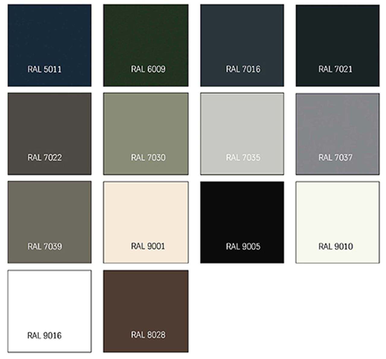 Afbeelding TRESPA® IZEON® RAL-kleuren