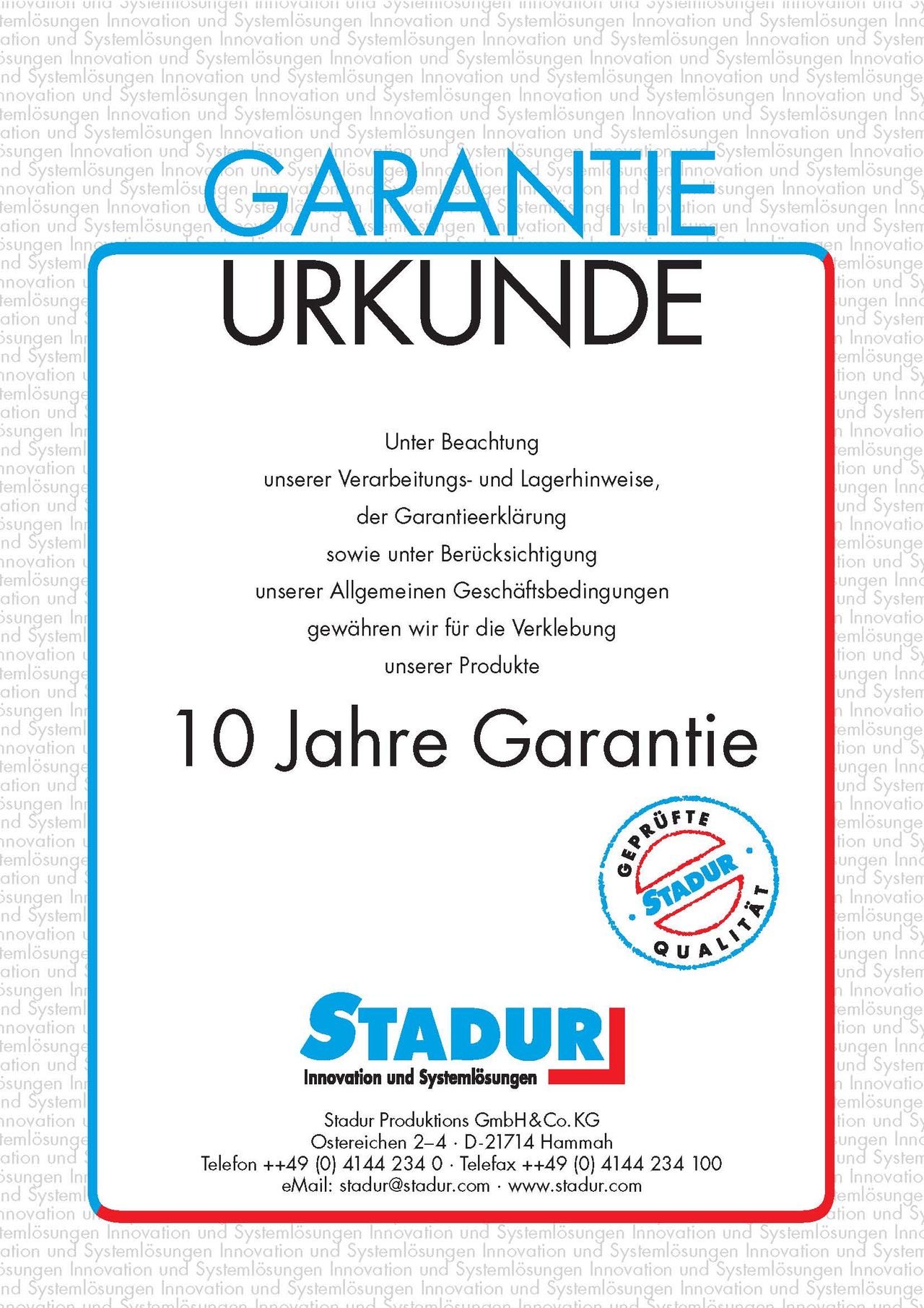 brochure garantie sandwichplaten