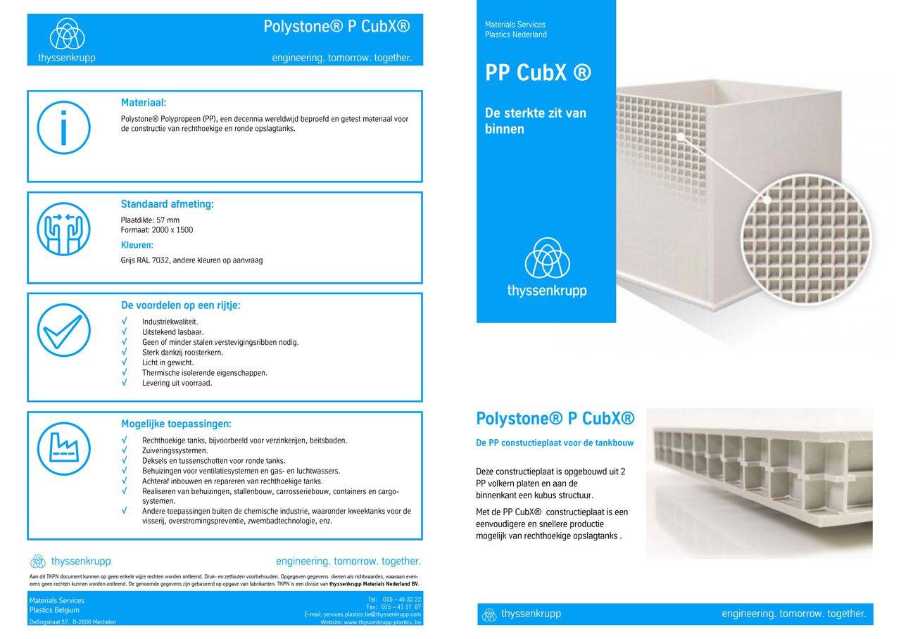 Afbeelding Cover PP CubX technische fiche