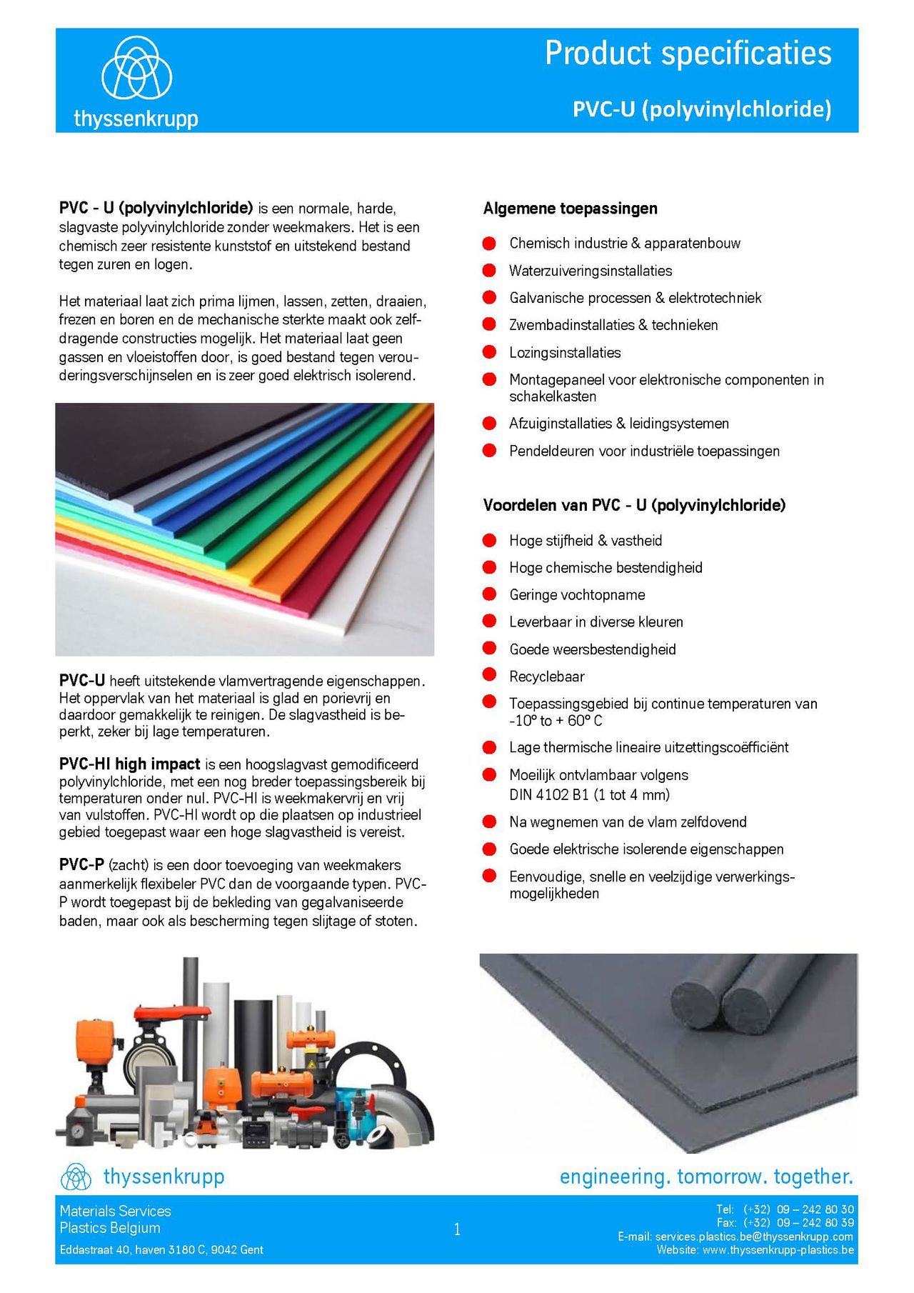 Afbeelding cover PVC-U kunststofprofielen technische fiche