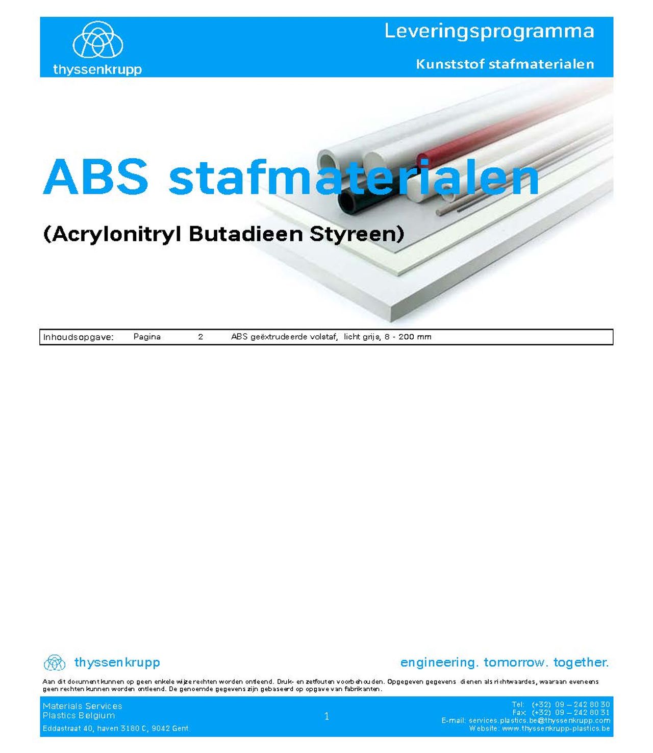 Afbeelding ABS staf leveringsprogramma