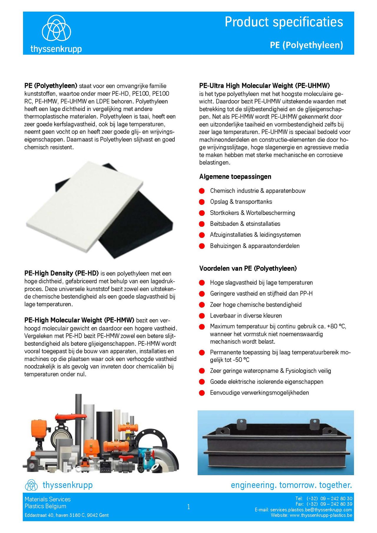Afbeelding cover PE industriële leidingsystemen tehncische fiche