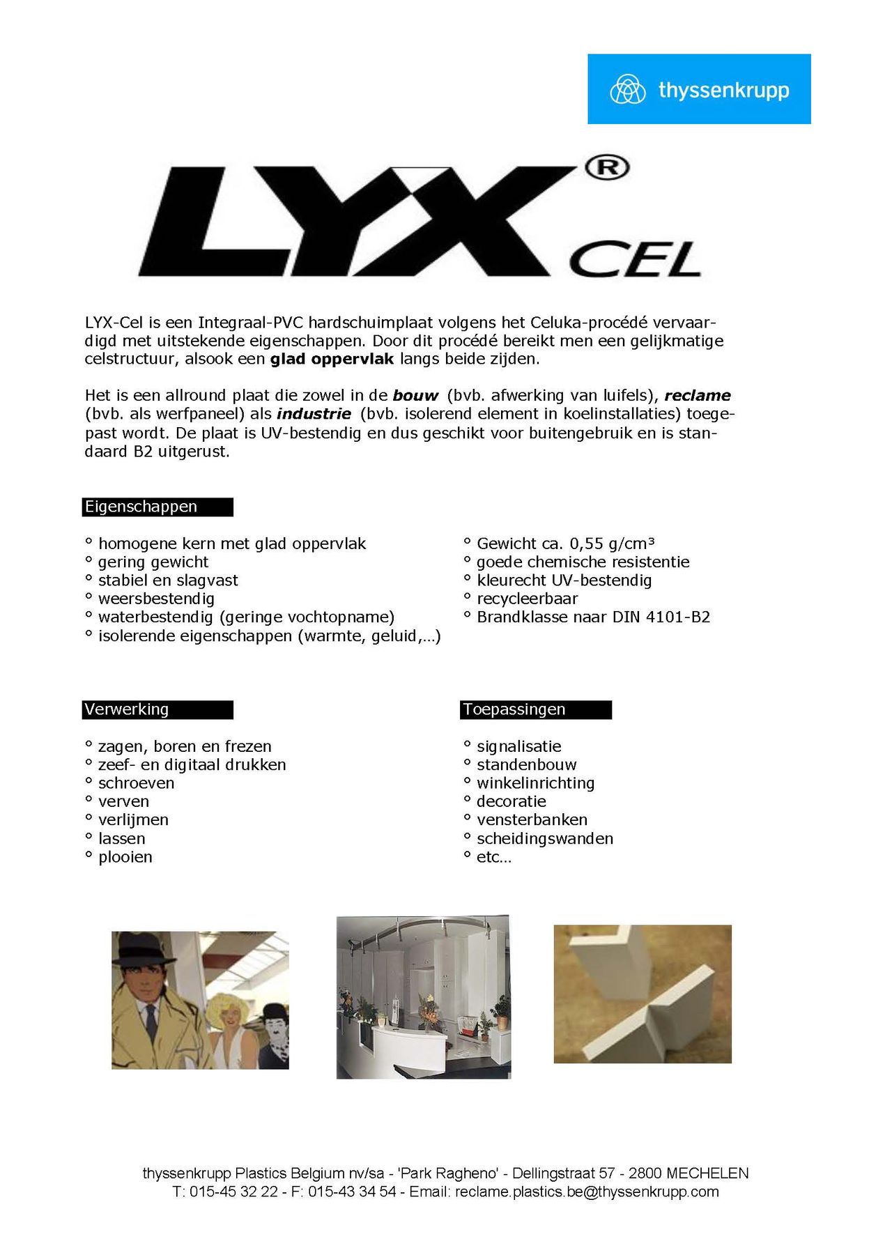 Afbeelding Technische fiche Lyx® Cel