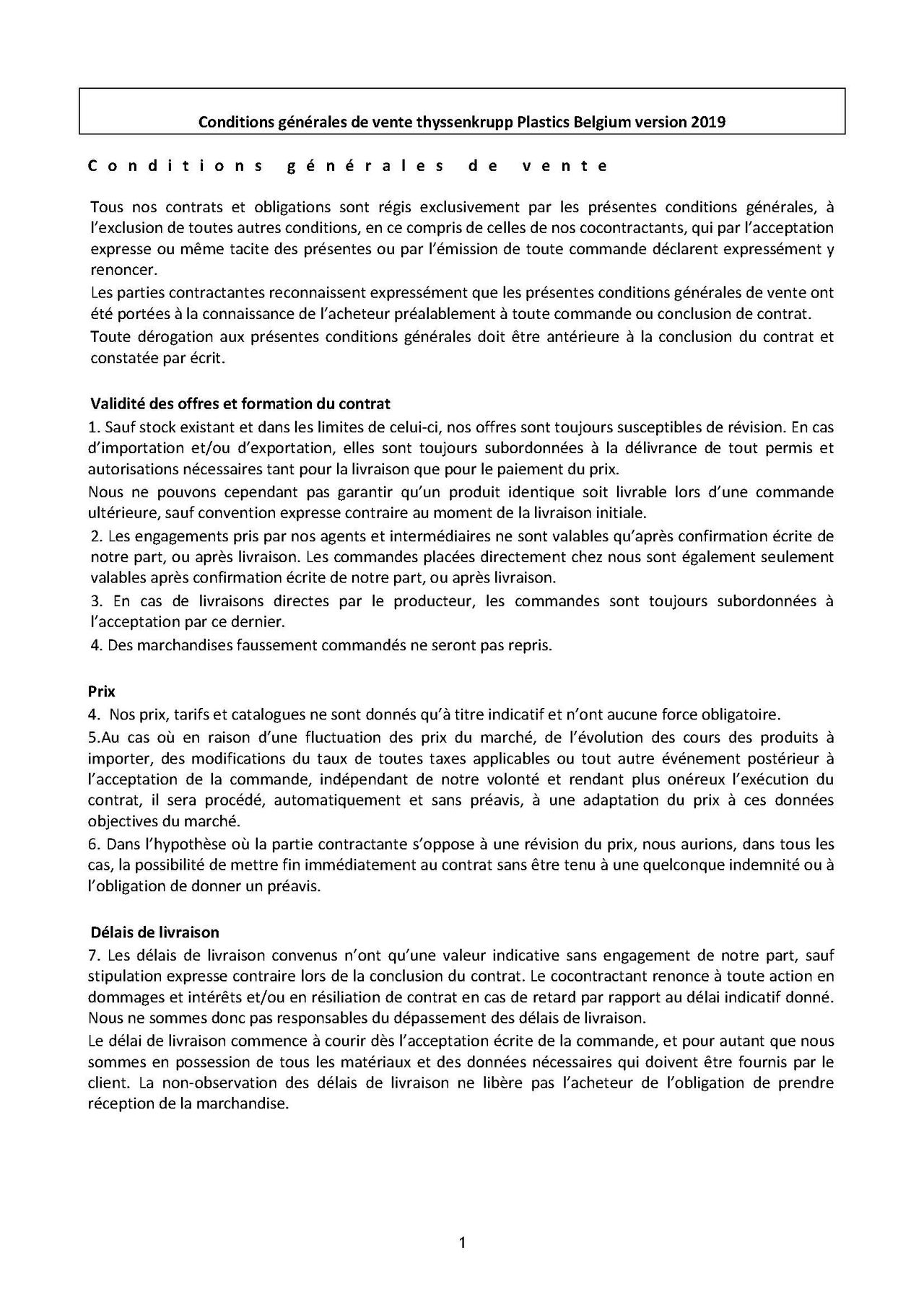 Image Conditions générales de vente