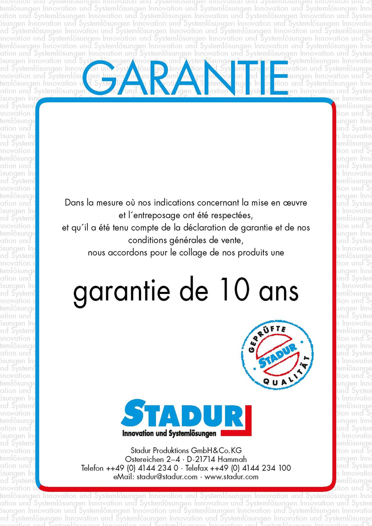 Afbeelding Cover Garantie plaques sandwich