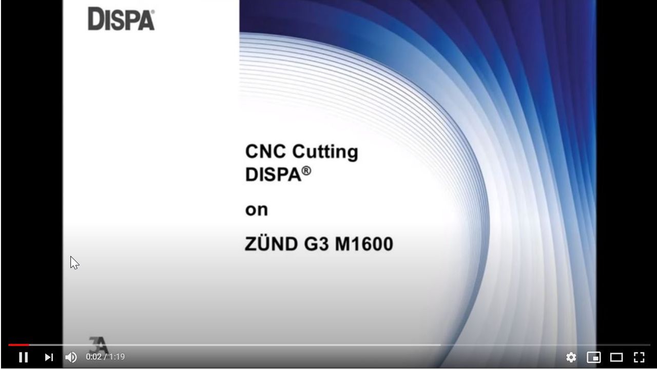Image video CNC Cutting of DISPA®
