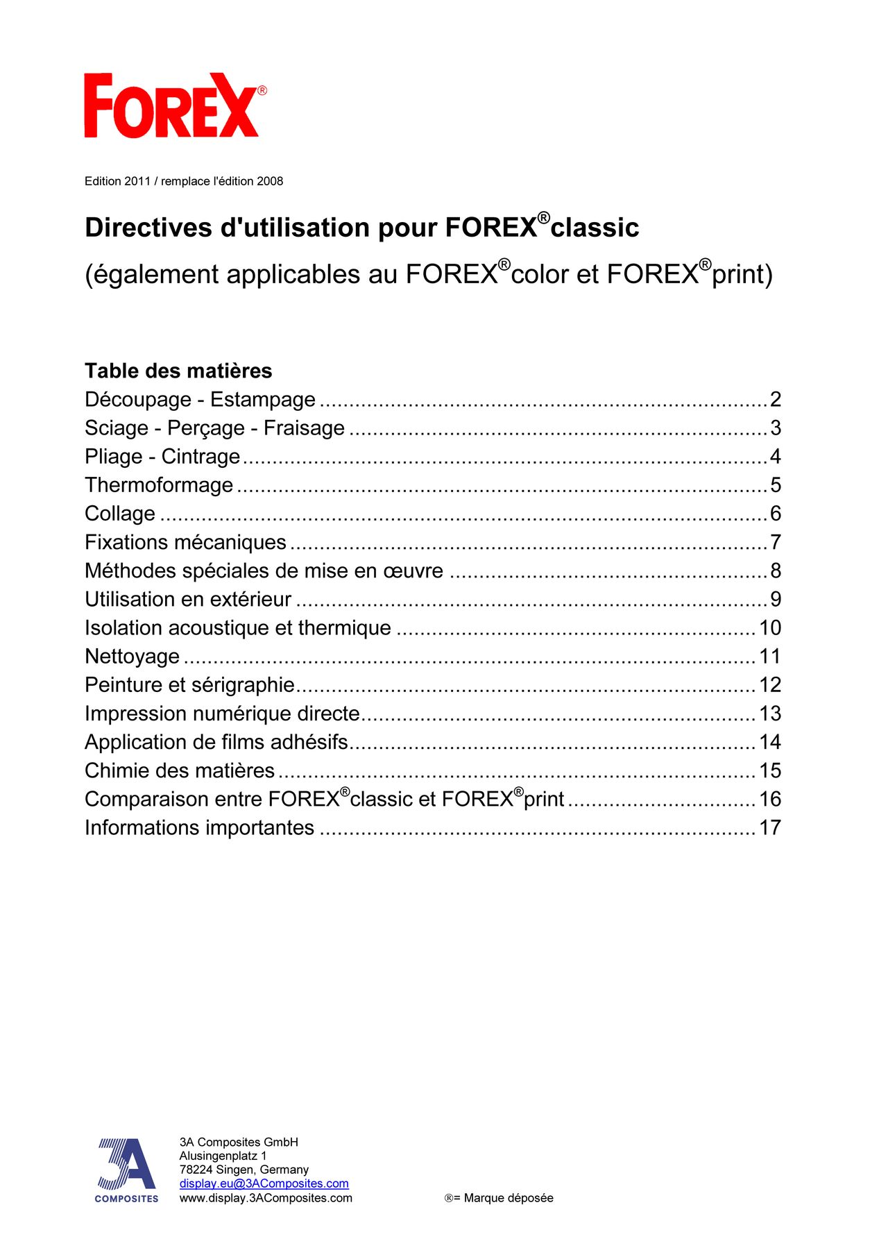 Afbeelding Cover FOREX® montagebrochure