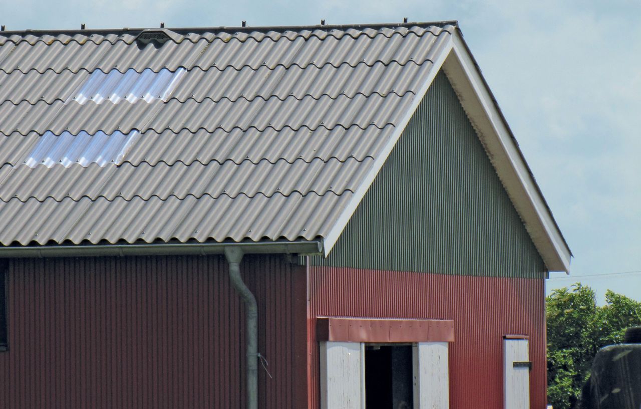 vezelcement golfplaten met lichtdoorlatende golfplaten