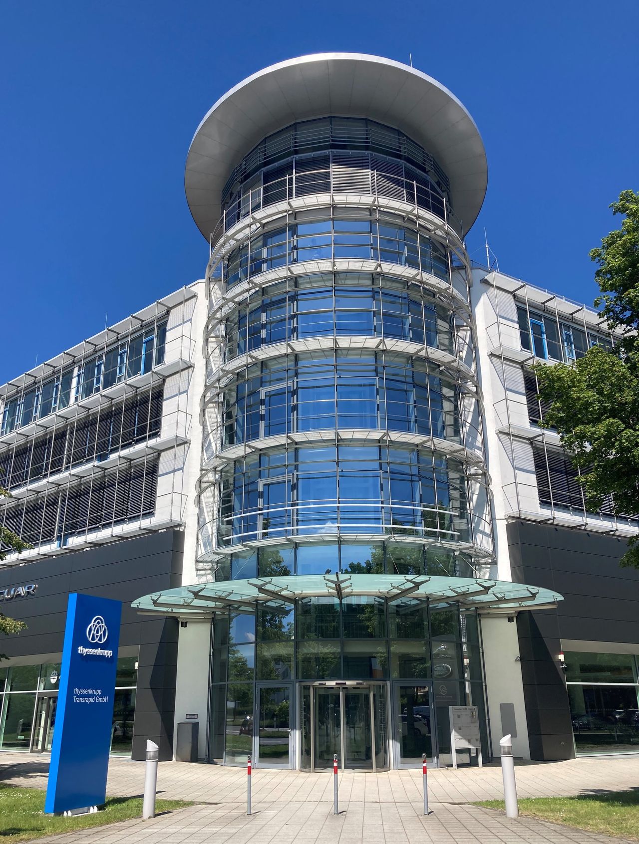 Exterior view of the thyssenkrupp office in Munich